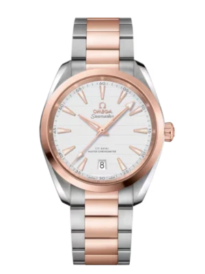 OMEGA Seamaster Aqua Terra 150M Steel ‑ Sedna™ gold and Silver dial Steel ‑ Sedna™ gold Butterfly clasp bracelet Ref. 220.20.38.20.02.001