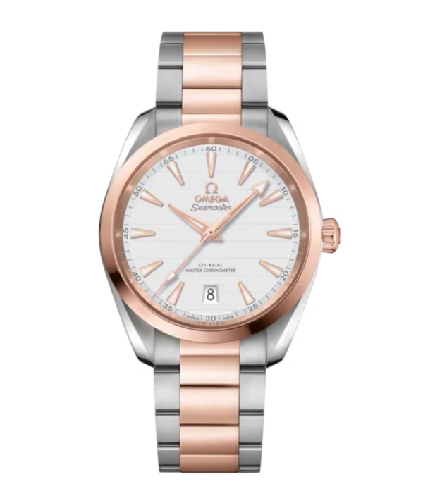 OMEGA Seamaster Aqua Terra 150M Steel ‑ Sedna™ gold and Silver dial Steel ‑ Sedna™ gold Butterfly clasp bracelet Ref. 220.20.38.20.02.001