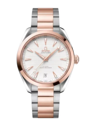 OMEGA Seamaster Aqua Terra 150M Steel ‑ Sedna™ gold and Silver dial Steel ‑ Sedna™ gold Butterfly clasp bracelet Ref. 220.20.41.21.02.001