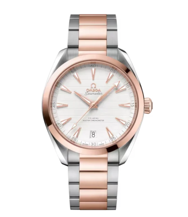 OMEGA Seamaster Aqua Terra 150M Steel ‑ Sedna™ gold and Silver dial Steel ‑ Sedna™ gold Butterfly clasp bracelet Ref. 220.20.41.21.02.001