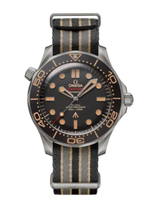 OMEGA Seamaster Diver 300M "007's Edition" Titanium and Brown dial Multicolore NATO strap Ref. 210.92.42.20.01.001