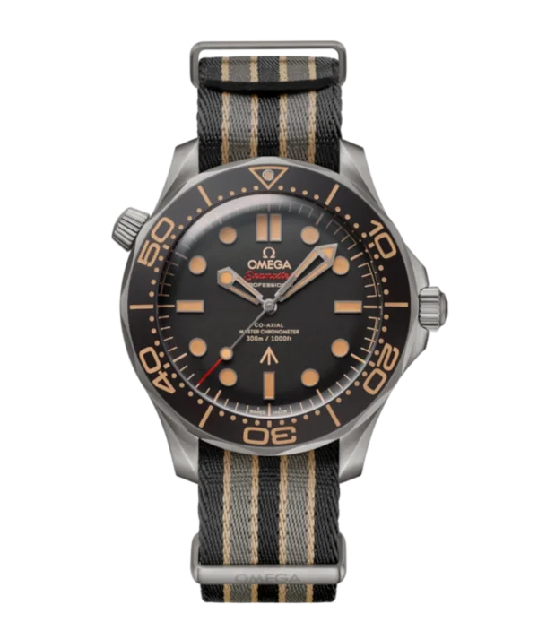 OMEGA Seamaster Diver 300M "007's Edition" Titanium and Brown dial Multicolore NATO strap Ref. 210.92.42.20.01.001