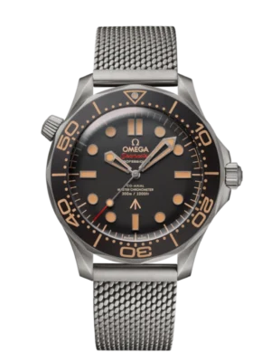 OMEGA Seamaster Diver 300M "007's Edition" Titanium and Brown dial Titanium Foldover clasp bracelete Ref. 210.90.42.20.01.001
