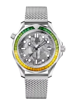 OMEGA Seamaster Diver 300M "James Bond 60th anniversary" Canopus Goldâ„¢ and Grey dial diamond bezel Canopus Goldâ„¢ Foldover clasp bracelete Ref. 210.55.42.20.99.001