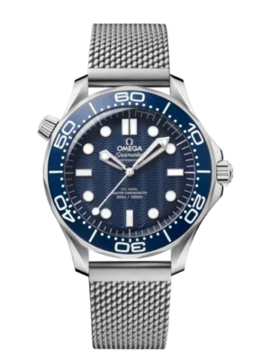 OMEGA Seamaster Diver 300M "James Bond 60th anniversary" Steel and Blue dial Steel Foldover clasp bracelete Ref. 210.30.42.20.03.002