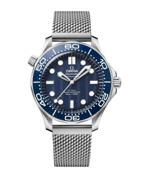 OMEGA Seamaster Diver 300M "James Bond 60th anniversary" Steel and Blue dial Steel Foldover clasp bracelete Ref. 210.30.42.20.03.002