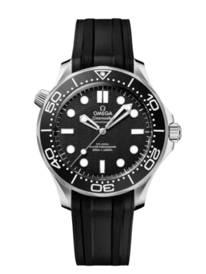 OMEGA Seamaster Diver 300M Steel and Black aluminium dial Black Rubber strap Ref. 210.32.42.20.01.003