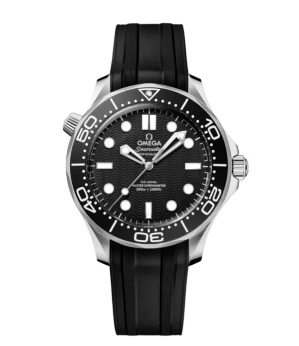 OMEGA Seamaster Diver 300M Steel and Black aluminium dial Black Rubber strap Ref. 210.32.42.20.01.003