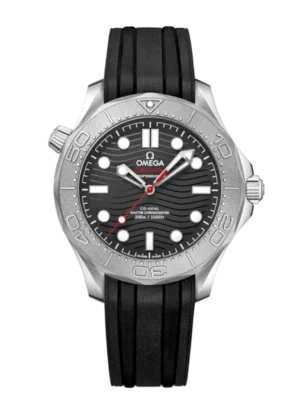 OMEGA Seamaster Diver 300M Steel and Black dial Black Rubber strap Ref. 210.32.42.20.01.002