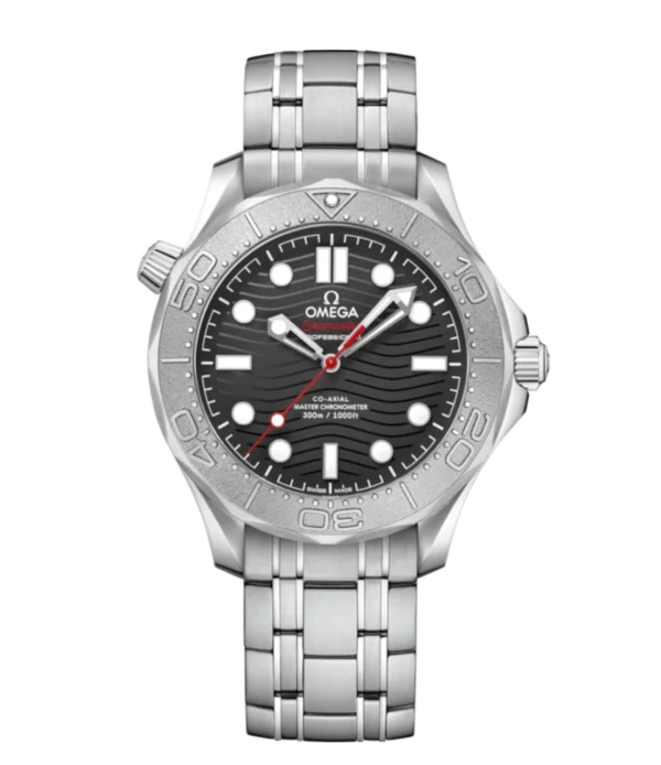 OMEGA Seamaster Diver 300M Steel and Black dial Steel Foldover clasp bracelete Ref. 210.30.42.20.01.002