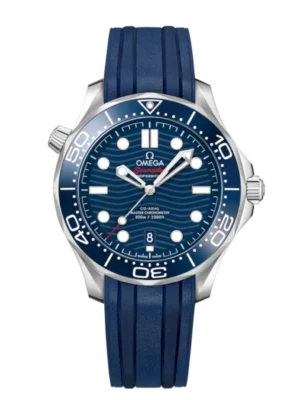 OMEGA Seamaster Diver 300M Steel and Blue dial Blue Rubber strap Ref. 210.32.42.20.03.001