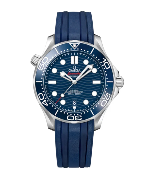 OMEGA Seamaster Diver 300M Steel and Blue dial Blue Rubber strap Ref. 210.32.42.20.03.001