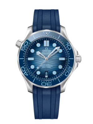 OMEGA Seamaster Diver 300M Steel and Blue dial Blue Rubber strap Ref. 210.32.42.20.03.002