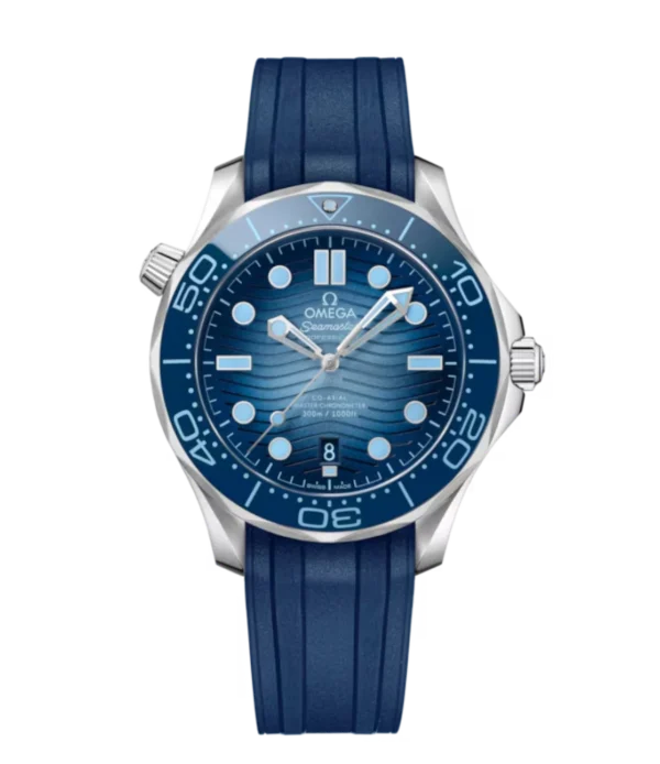 OMEGA Seamaster Diver 300M Steel and Blue dial Blue Rubber strap Ref. 210.32.42.20.03.002