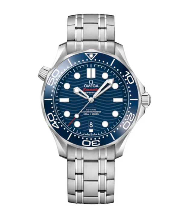 OMEGA Seamaster Diver 300M Steel and Blue dial Steel Foldover clasp bracelete Ref. 210.30.42.20.03.001