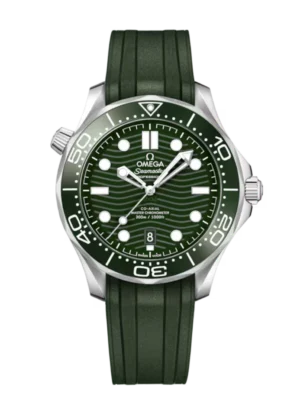 OMEGA Seamaster Diver 300M Steel and Green dial Green Rubber strap Ref. 210.32.42.20.10.001