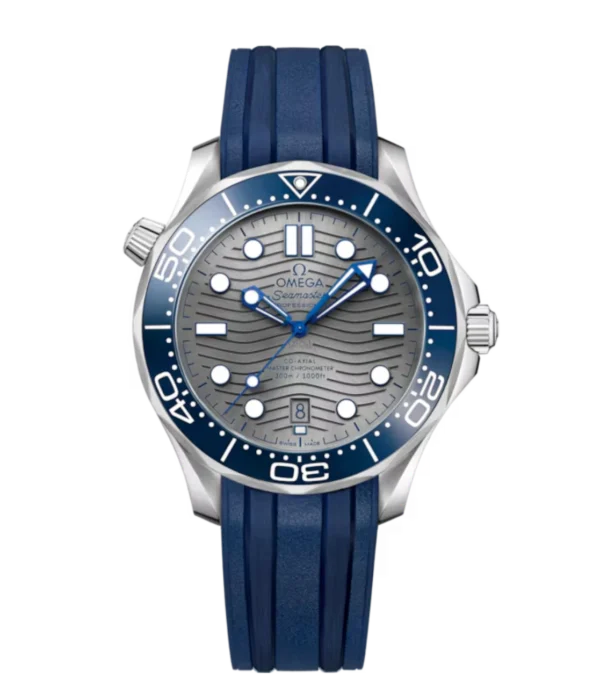 OMEGA Seamaster Diver 300M Steel and Grey dial Blue Rubber strap Ref. 210.32.42.20.06.001