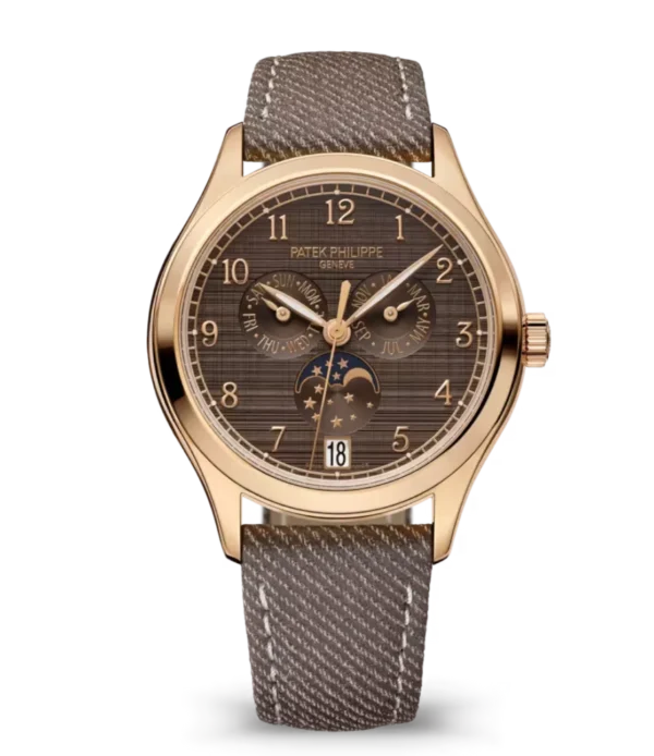 Patek Philippe Complications Rose gold and Chestnut dial chestnut Calfskin Strap Ref. 4946R-001