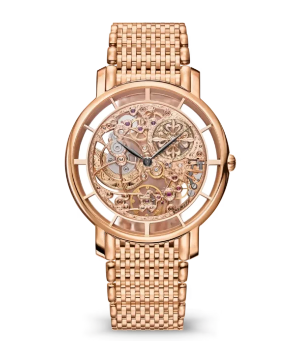Patek Philippe Complications Rose gold and Skeletonized dial Rose gold fold-over clasp bracelet Ref. 5180/1R-001