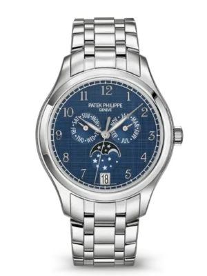 Patek Philippe Complications Steel gold and blue dial Steel, Steel fold-over clasp bracelet Ref. 4947/1A-001