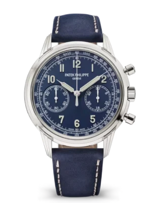 Patek Philippe Complications White gold and Blue varnished dial navy blue Calfskin Strap Ref. 5172G-001