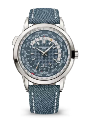 Patek Philippe Complications White gold and Opaline blue-gray dial blue Calfskin, denim Strap Ref. 5330G-001