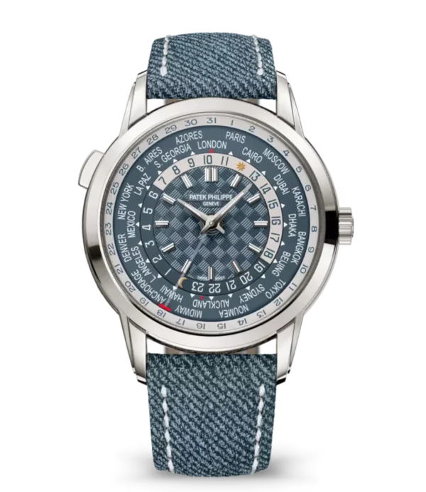 Patek Philippe Complications White gold and Opaline blue-gray dial blue Calfskin, denim Strap Ref. 5330G-001