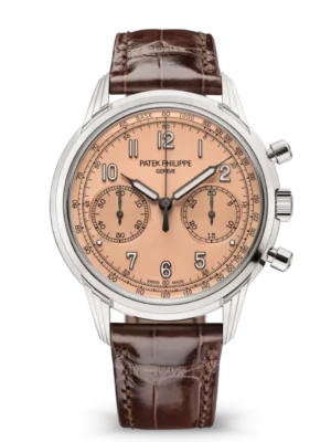 Patek Philippe Complications White gold and Rose-gilt opaline dial chocolate brown Alligator leather Strap Ref. 5172G-010