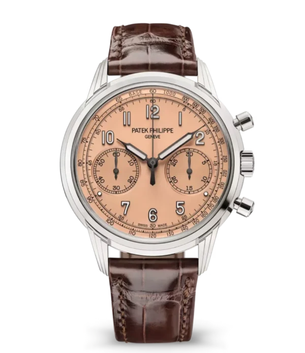 Patek Philippe Complications White gold and Rose-gilt opaline dial chocolate brown Alligator leather Strap Ref. 5172G-010