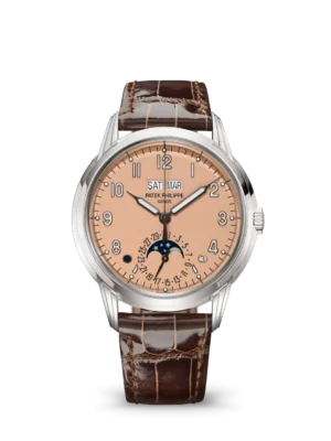 Patek Philippe Grand Complications White gold and Rose-gilt opaline dial Brown Alligator leather Strap Ref. 5320G-011