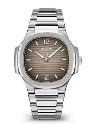 Patek Philippe Nautilus Date Steel and Gray opaline dial Steel patented fold-over clasp bracelet Ref. 7118/1A-011
