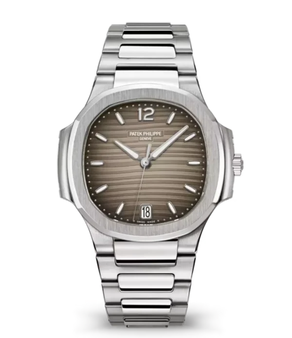 Patek Philippe Nautilus Date Steel and Gray opaline dial Steel patented fold-over clasp bracelet Ref. 7118/1A-011