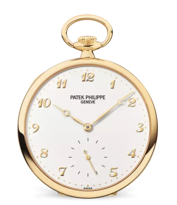 Patek Philippe Pocket Watch Lépine-style Yellow gold and Silvery dial Ref. 973J-001