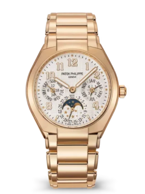 Patek Philippe Twenty~4 Perpetual Calendar Rose gold and Silvery dial Rose gold fold-over clasp bracelet Ref. 7340/1R-001