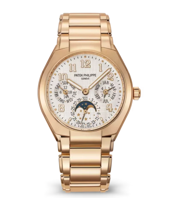 Patek Philippe Twenty~4 Perpetual Calendar Rose gold and Silvery dial Rose gold fold-over clasp bracelet Ref. 7340/1R-001