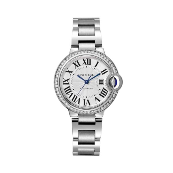 Cartier Ballon Bleu 33mm Automatic Stainless Steel and Diamond
