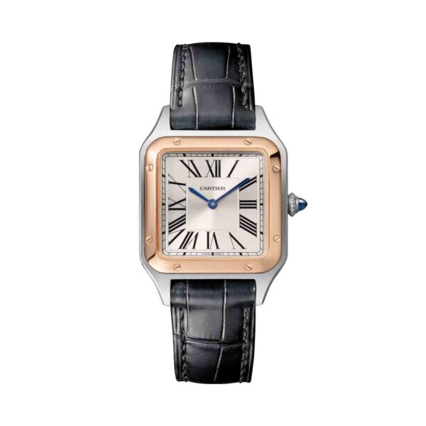 Cartier Santos Dumont 27.5 mm Rose Gold Leather Strap