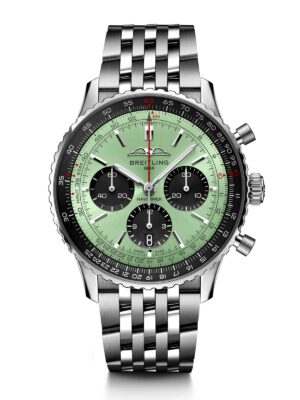 Breitling Navitimer Chronograph 43mm Green Dial Watch BLS