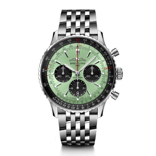Breitling Navitimer Chronograph 43mm Green Dial Watch BLS