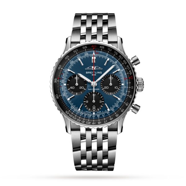 Breitling Navitimer Chronograph 43mm Dark Blue Dial Black Subdial BLS